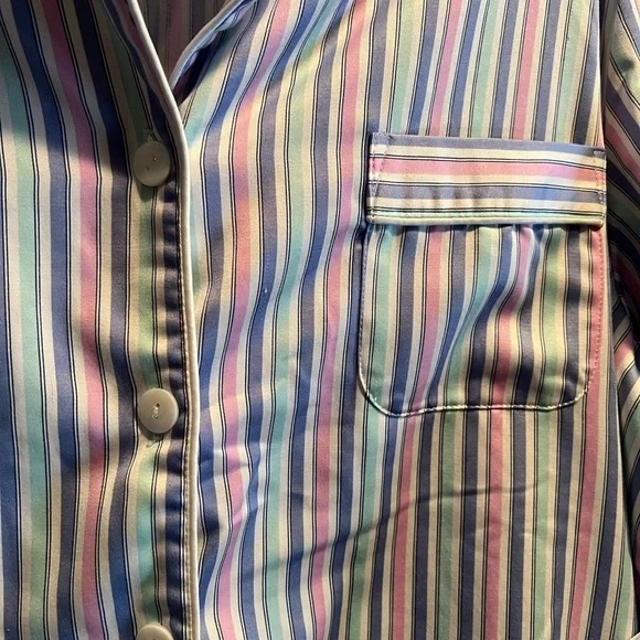 Appleseeds PJ’s. 2 piece. Size large. Blues and pinks. Button up. Stripes. - Picture 3 of 6